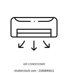 air conditioner icon. Linear style sign isolated on white background. Vector illustration