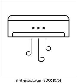 Diseño vectorial del logotipo del icono del aire acondicionado