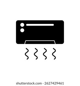 Icono del acondicionador de aire, Vector moderno aislado en el fondo blanco.