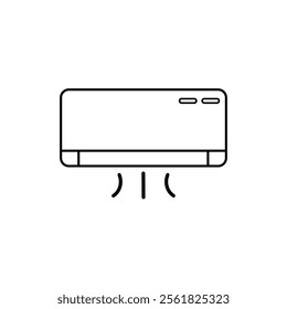 Air conditioner icon on white background.