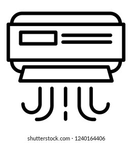 Air conditioner icon. Outline air conditioner vector icon for web design isolated on white background