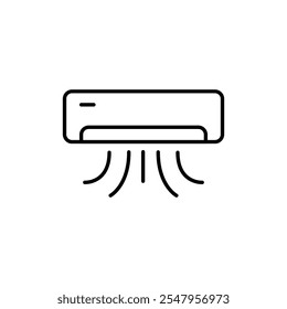 Ícone de ar condicionado Vetor de contorno para interface do usuário da Web