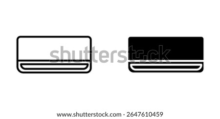 Air Conditioner Icon set. Symbol isolated white background. vector illustration. color editable.