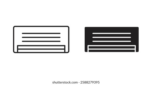 Air Conditioner icon set in thin line. vector illustrations for web