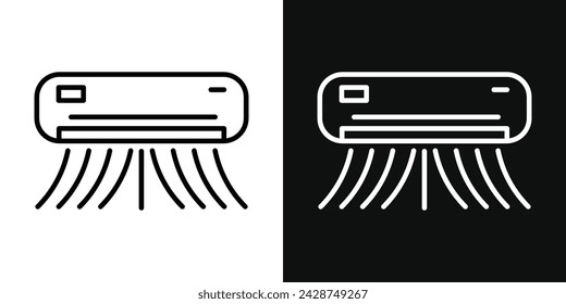 Air Conditioner Icon Set. Vector illustration