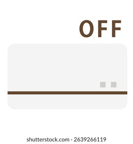Air Conditioner Icon Showing Power Off Status