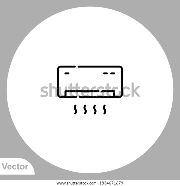 Air conditioner icon sign vector,Symbol, logo\
illustration for web and\
mobile