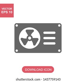 air conditioner icon. simple outline air conditioner vector icon. on white background
