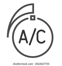 Air conditioner icon, square line vector icon.