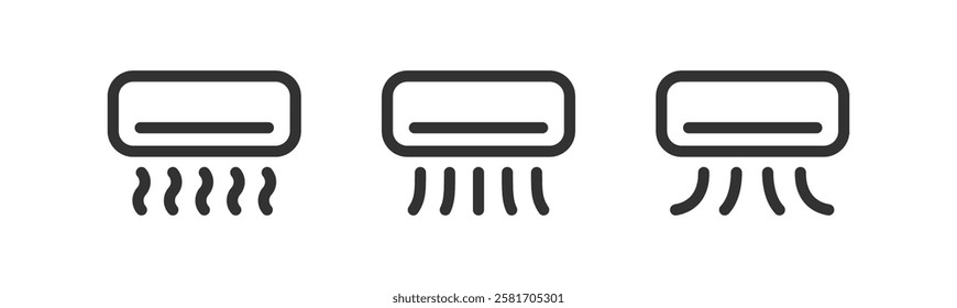 Air conditioner icon. Temperature cooling. Conditioning system control. Electric fan.