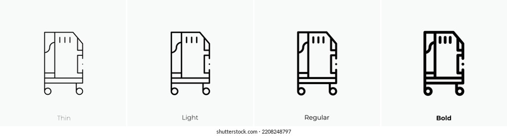 air conditioner icon. Thin, Light Regular And Bold style design isolated on white background