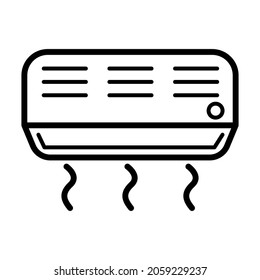 Icono de aire acondicionado en la ilustración de diseño de vector de moda 