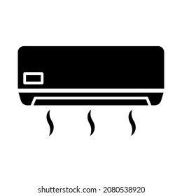 Icono de aire acondicionado en la ilustración de diseño de vector de moda