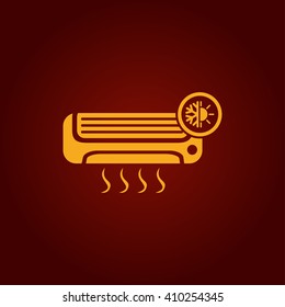 Air conditioner icon vector