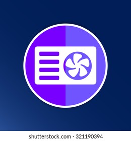 air conditioner icon vector button logo symbol concept.