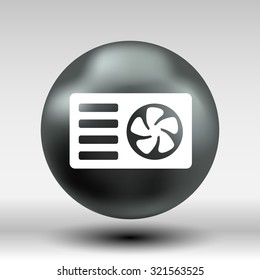 air conditioner icon vector button logo symbol concept.