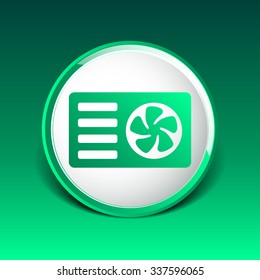 air conditioner icon vector button logo symbol concept.
