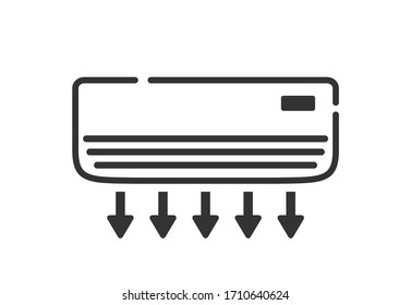 Icono de aire acondicionado. Ilustración vectorial del refrigerador de aire vectorial. 