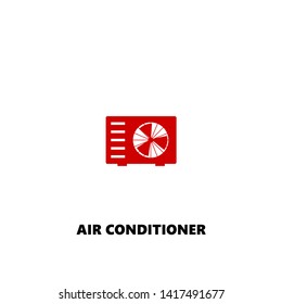 air conditioner icon. air conditioner vector design. sign design. red color