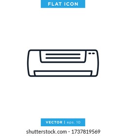 Air Conditioner Icon Vector Design Template. Editable Stroke