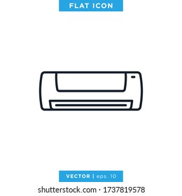 Air Conditioner Icon Vector Design Template. Editable Stroke