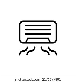 Plantilla de diseño de vectores de iconos del acondicionador de aire. ilustración vectorial.