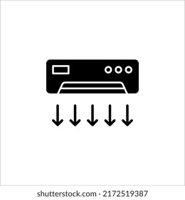 Plantilla de diseño de vectores de iconos del acondicionador de aire. ilustración vectorial.