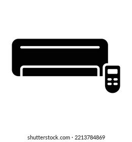 plantilla de diseño de vector de icono de aire acondicionado en fondo blanco