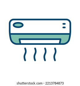 air conditioner icon vector design template in white background