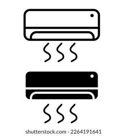 Air Conditioner Icon Vector Design Template trendy style on white background..eps