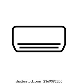 Plantilla de diseño de vectores de iconos del acondicionador de aire en fondo blanco.