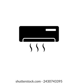 Plantillas de diseño vectorial de iconos de aire acondicionado simples y modernas