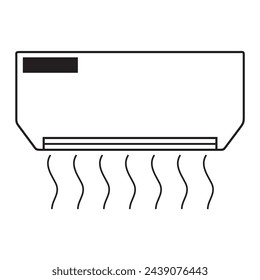 Icono de aire acondicionado diseño vectorial. ilustración de aire acondicionado diseño vectorial