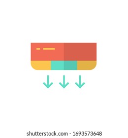 air conditioner icon vector illustration flat style design. isolated on white background