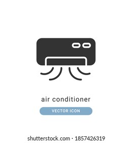 ilustración vectorial de icono de acondicionador de aire. diseño de glifo de icono de aire acondicionado.