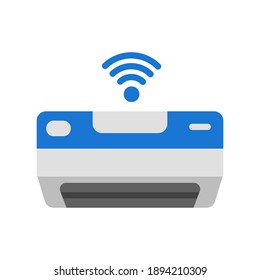 Air Conditioner icon vector illustration in flat style about internet of things for any projects, use for website mobile app presentation