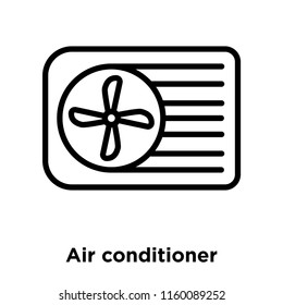 Air conditioner icon vector isolated on white background, Air conditioner transparent sign , line and outline elements in linear style