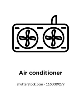 Air conditioner icon vector isolated on white background, Air conditioner transparent sign , line and outline elements in linear style