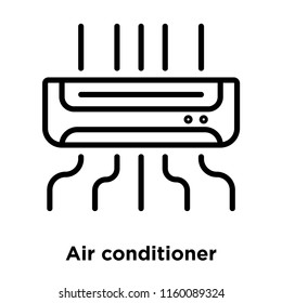 Air conditioner icon vector isolated on white background, Air conditioner transparent sign , line and outline elements in linear style