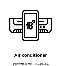 Air conditioner icon vector isolated on white background, Air conditioner transparent sign , line and outline elements in linear style