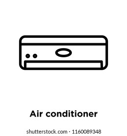 Air conditioner icon vector isolated on white background, Air conditioner transparent sign , line and outline elements in linear style