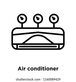 Air conditioner icon vector isolated on white background, Air conditioner transparent sign , line and outline elements in linear style
