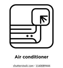 Air conditioner icon vector isolated on white background, Air conditioner transparent sign , line and outline elements in linear style