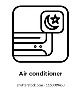 Air conditioner icon vector isolated on white background, Air conditioner transparent sign , line and outline elements in linear style
