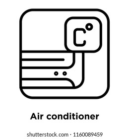 Air conditioner icon vector isolated on white background, Air conditioner transparent sign , line and outline elements in linear style