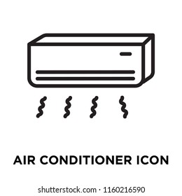 Air conditioner icon vector isolated on white background, Air conditioner transparent sign , linear symbol and stroke design elements in outline style