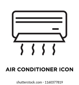 Air conditioner icon vector isolated on white background, Air conditioner transparent sign , linear symbol and stroke design elements in outline style