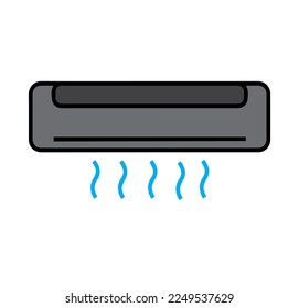 air conditioner icon vector isolated on background
