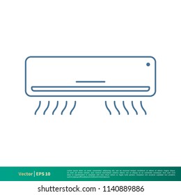 Air Conditioner Icon Vector Logo Template Illustration Design. Vector EPS 10.