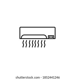  Icono de acondicionador de aire vectorial o ilustración de logotipo, estilo de contorno.